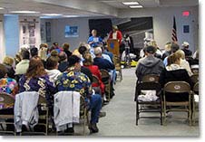 An Annual Meeting in progress at the San Diego Automotive Museum. Photo by Jerry Standefer.