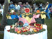 Sculptured fruit during Surf 'N' Safari '99 (Photo by Mark Booth)